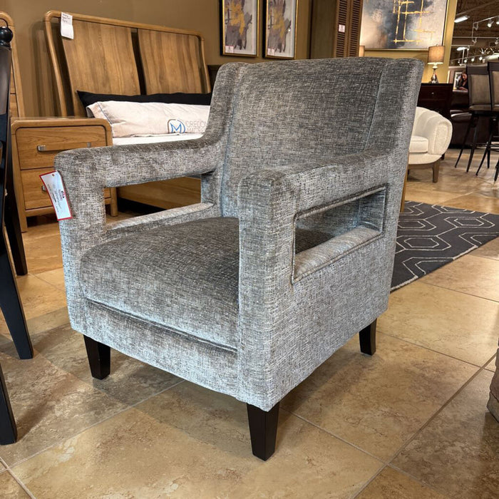 Grey Accent Chair W/ Blk Legs (BAH)