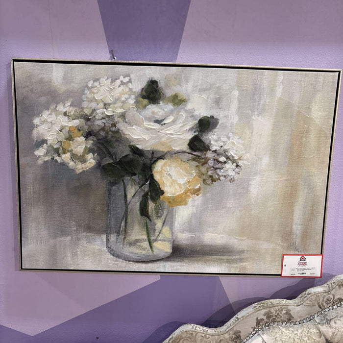 Hand Painted Flower Canvas (AT)