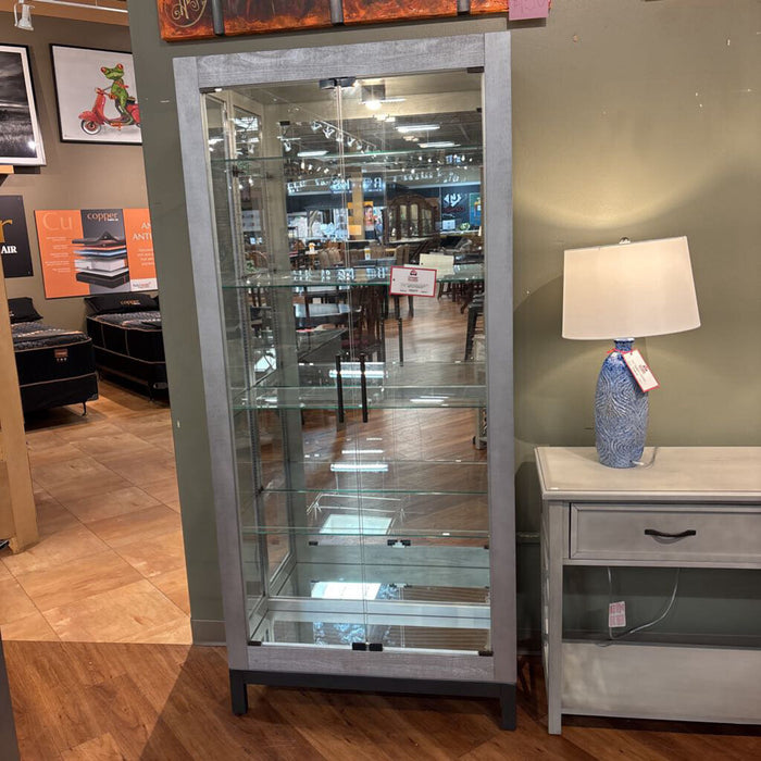 Silver Howard Miller Curio Cabinet(ATH)