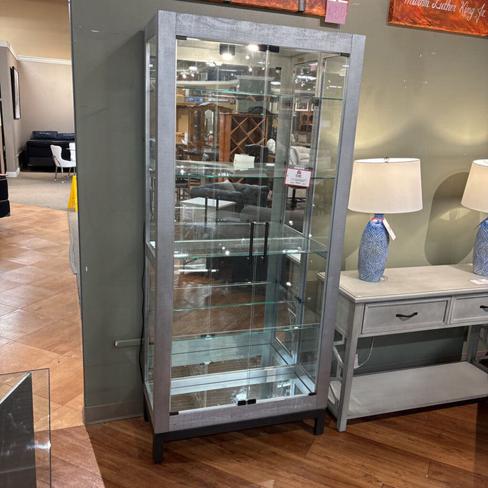 Silver Howard Miller Curio Cabinet(ATH)