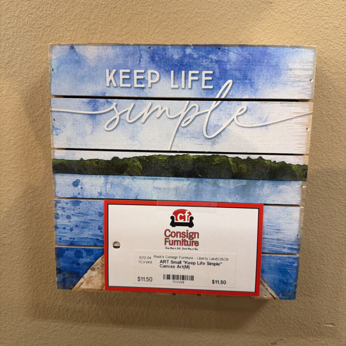 Small "Keep Life Simple" Canvas Art(M)