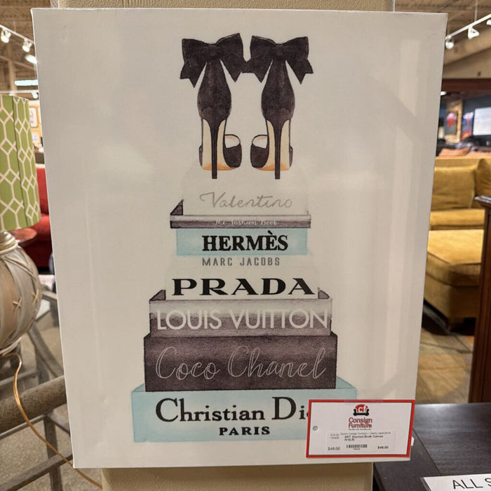 Stacked Book Canvas Art(LS)