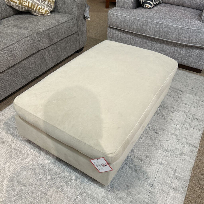 White Fabric Ottoman(KL)