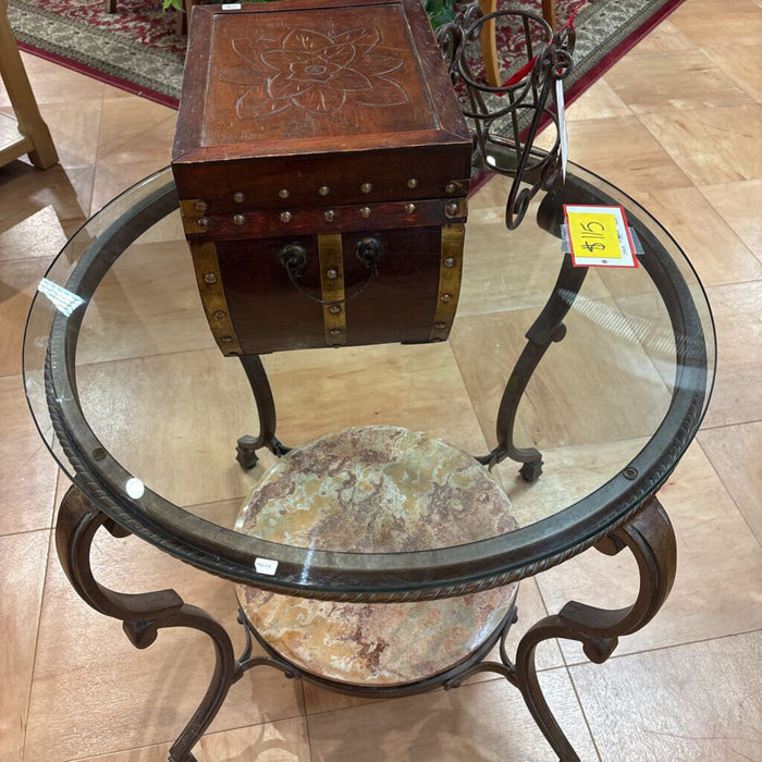 Round GT/Marbletop End Table(TI)