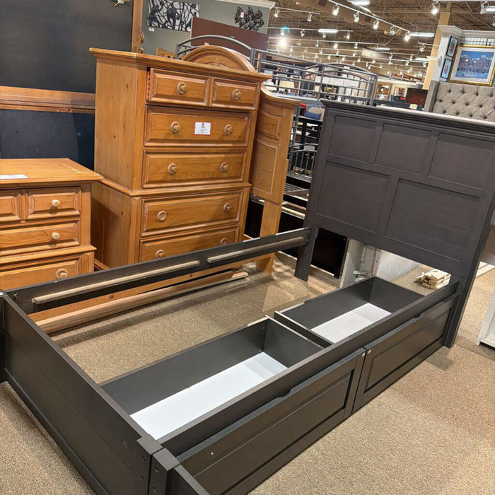 Grey Twin Storage Bedframe(LSH)