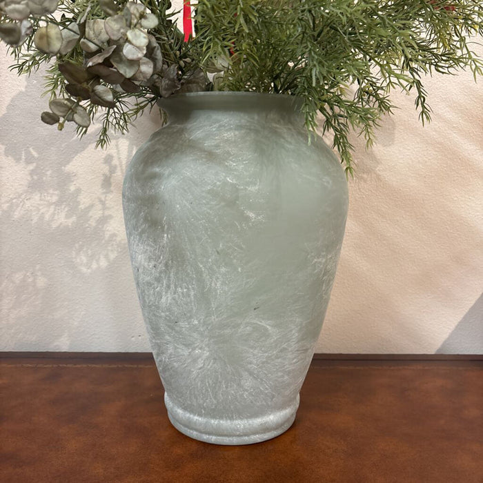 Grey/Green Vase w/ Faux Plant(LS)