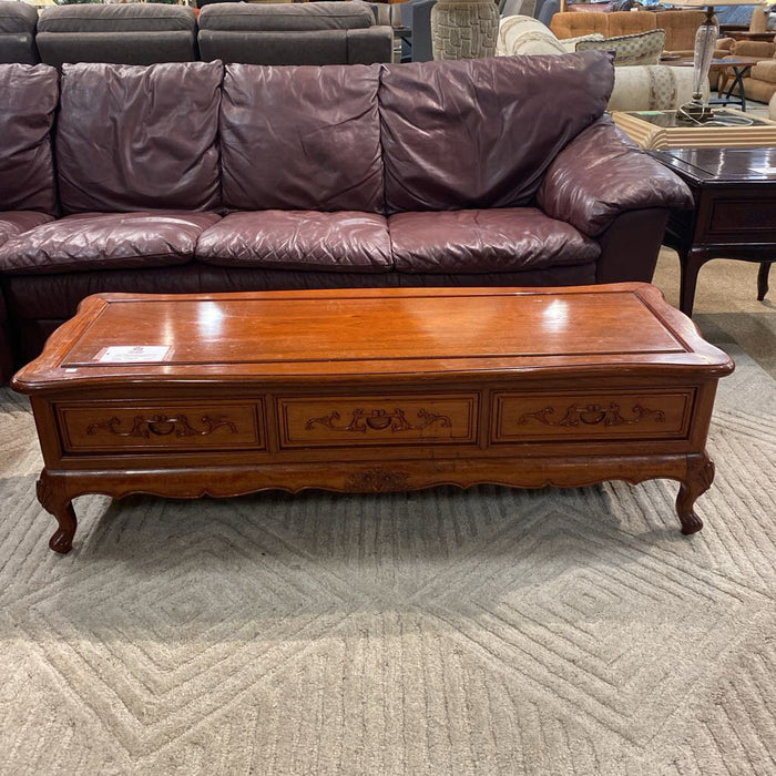 Ornate Long 3-Drawer Coffee Table(TI)