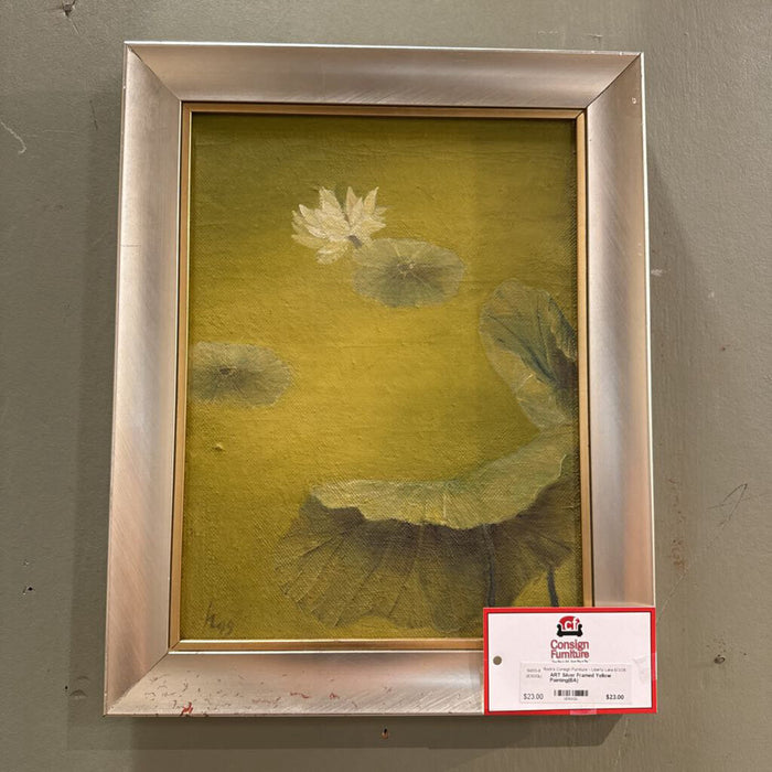 Silver Framed Yellow Painting(BA)