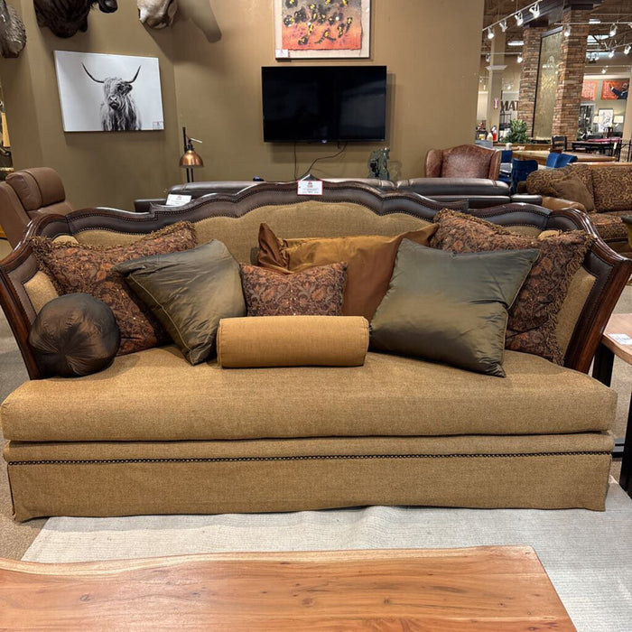 Marge Carson Fabric/Leather Sofa(LCKH)