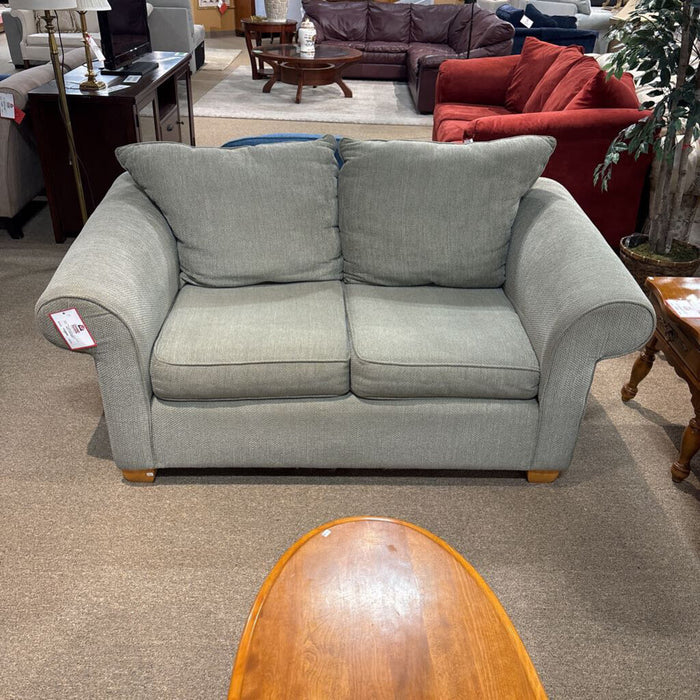 Green/Tan Fabric Loveseat(BAH)