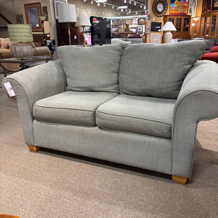 Green/Tan Fabric Loveseat(BAH)