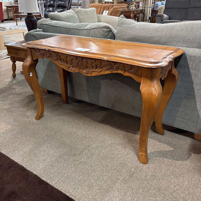 Oak Ornate/Carved Sofa Table(TI)