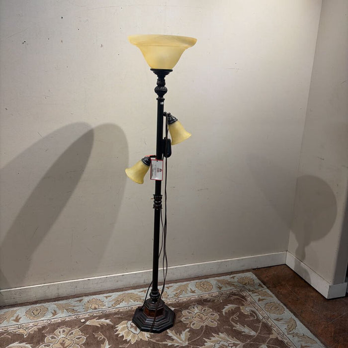 3-Bulb Brown Floor Lamp(SK)