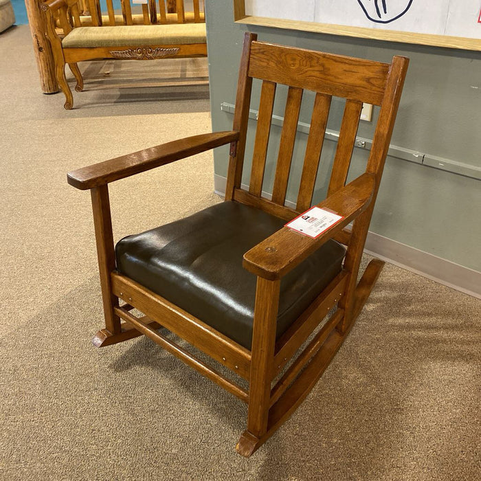 Leather Antique Rocking Chair(BAH)