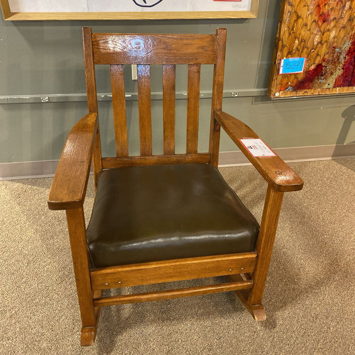Leather Antique Rocking Chair(BAH)