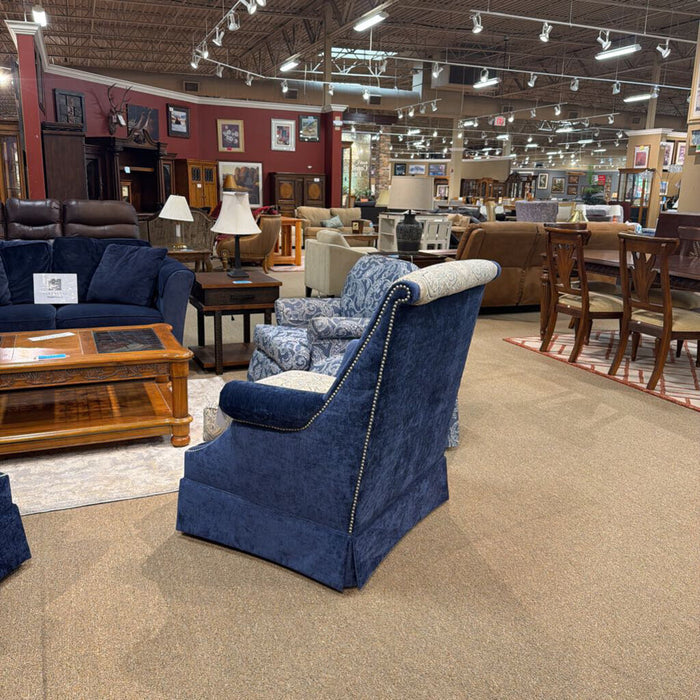 Blue/Paisley Fabric Chair (LSH)