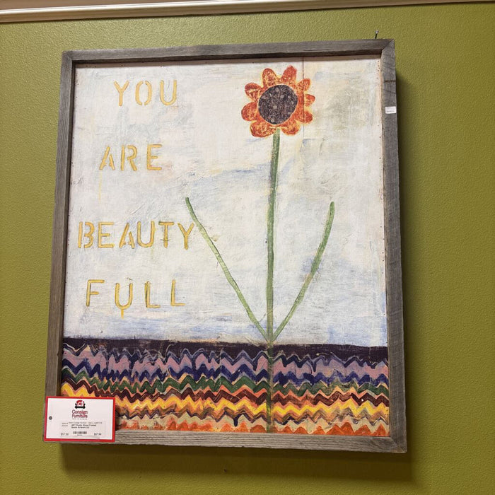 Rustic Wood Framed Quote Artwork (LI)