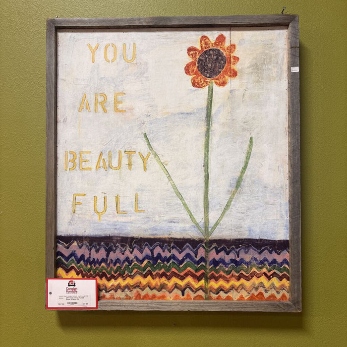 Rustic Wood Framed Quote Artwork (LI)