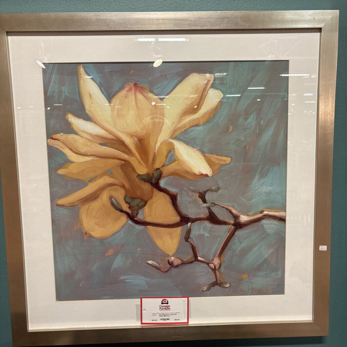 Magnolia 2 Framed Art Yellow+Blue (KL)