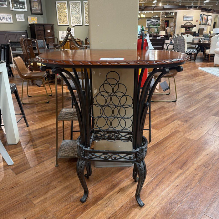 Bistro Table Wood Top Metal Legs (BBK)