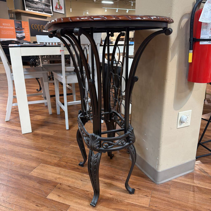 Bistro Table Wood Top Metal Legs (BBK)