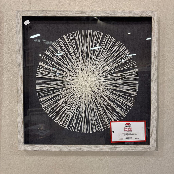 B&W Patterned Fabric Art (LS)