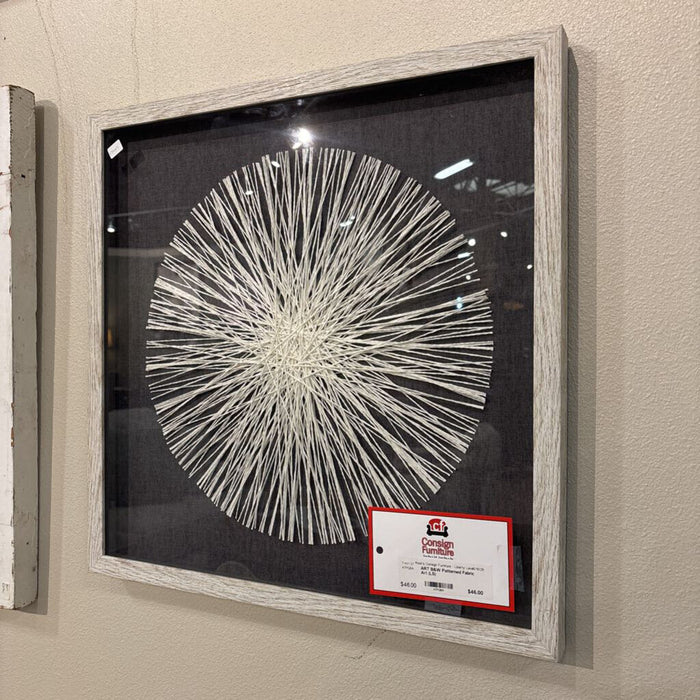 B&W Patterned Fabric Art (LS)