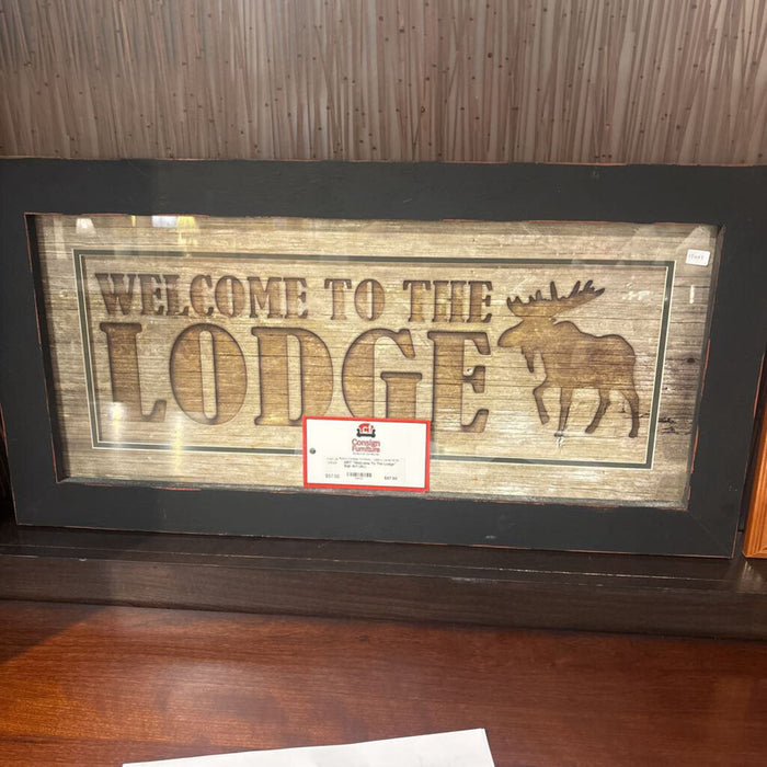 "Welcome To The Lodge" Sign Art (AL)