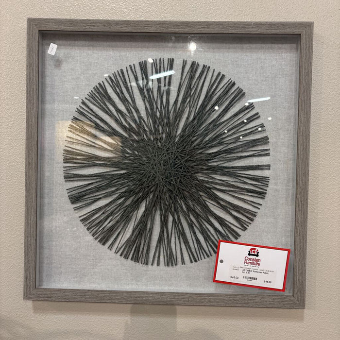 B&W Patterned Fabric Art (LS)
