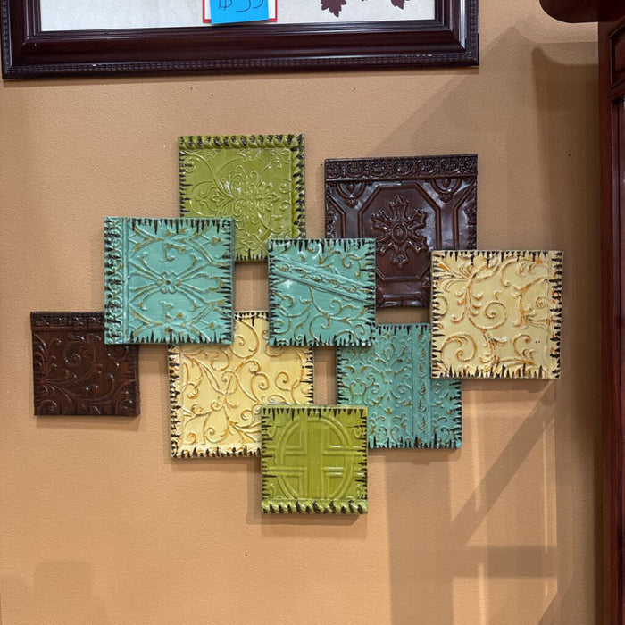 S/2 multi-color panel art piece (LS)