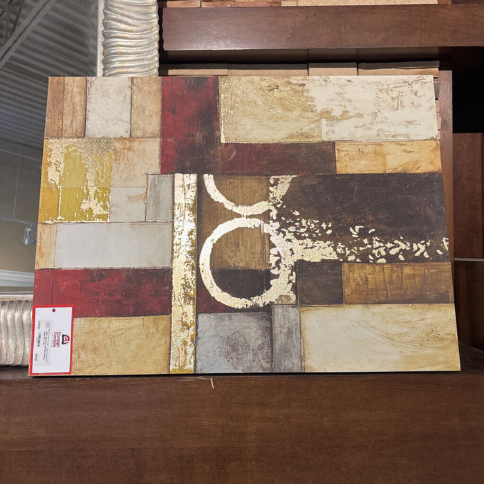 Abstract canvas painting multicolor (LS)