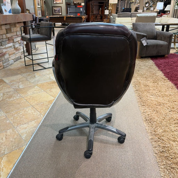Dark Brown Leather Office Chair (SK)