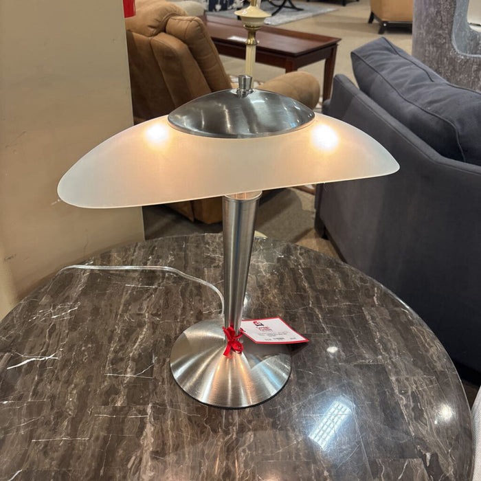 Silver Glass Table Lamp (BA)