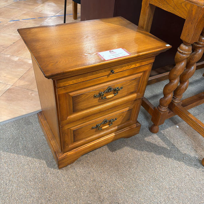 Wood 2 Drawer Nightstand (BKH)