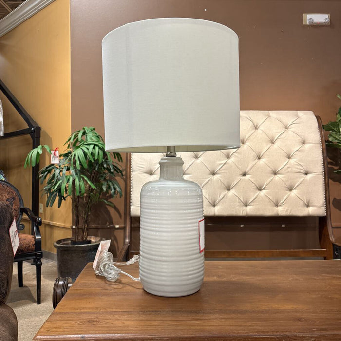 White & Grey Table Lamp (LS)