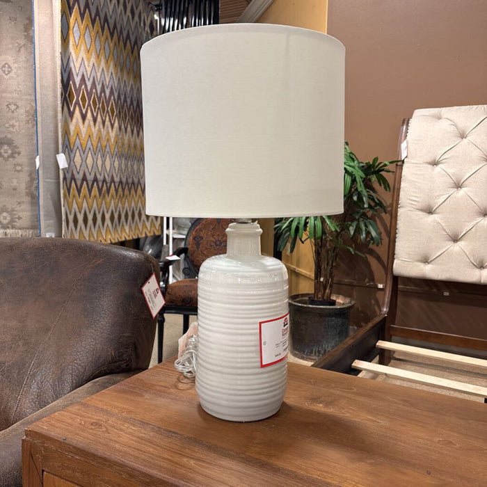White & Grey Table Lamp (LS)