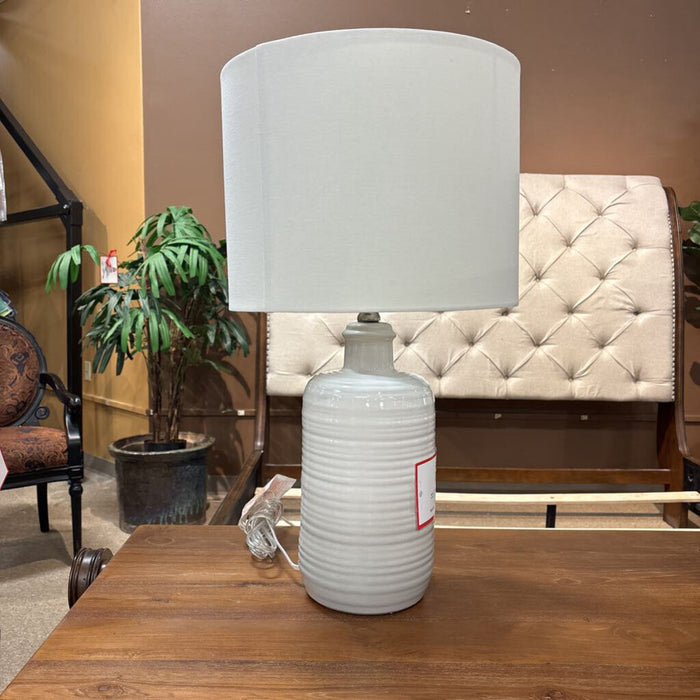 White & Grey Table Lamp (LS)