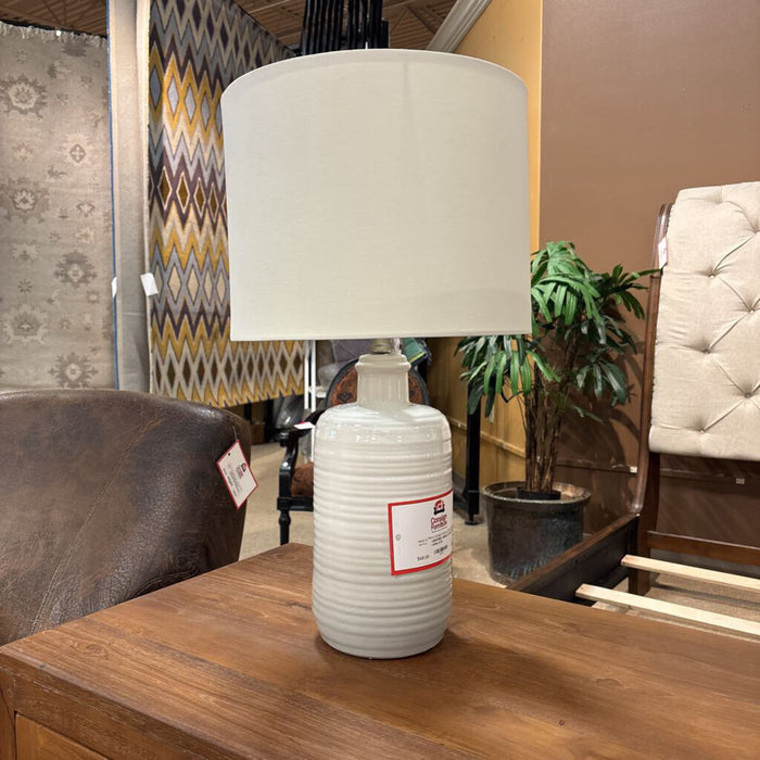 White & Grey Table Lamp (LS)