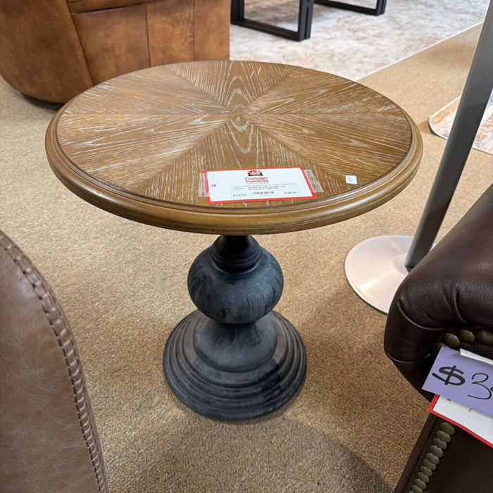 Brown Top Round End Table (TI)