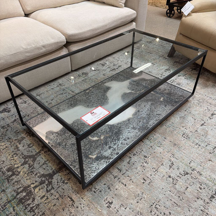 Glasstop Rect. Metal Coffee Table (BHHH)