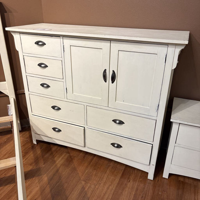 White Rustic 2-Door Gentleman Dresser (BTK)