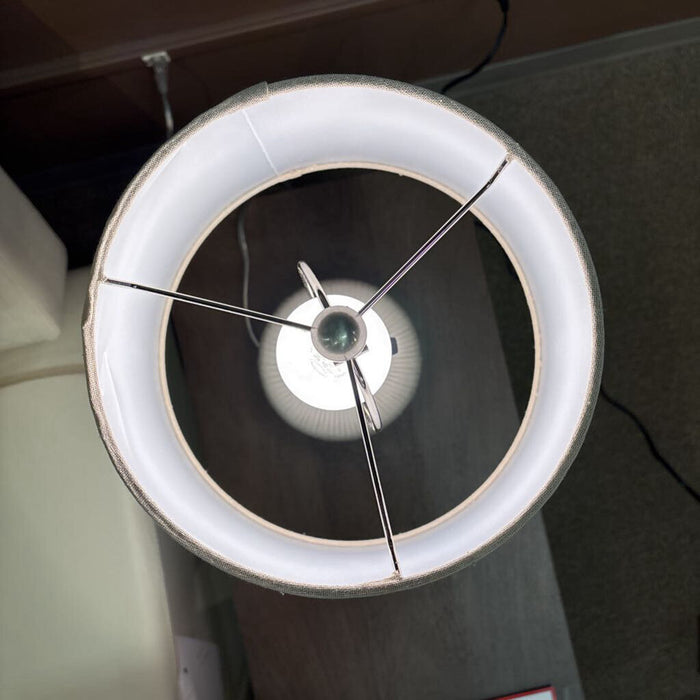 Glass White Table Lamp + Shade (LS)