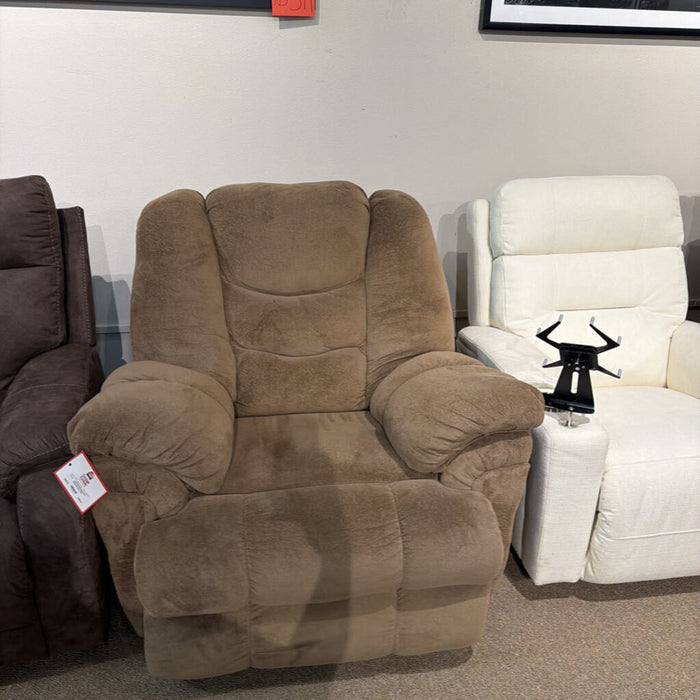 Brown Fabric Manuel Recliner (ATH)