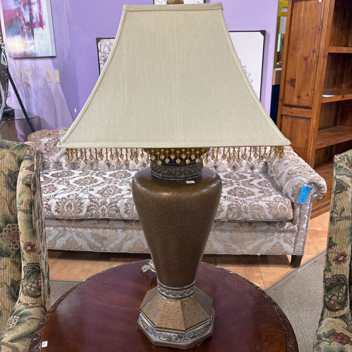 Bead/Tassled Ceramic Table Lamp(AT)