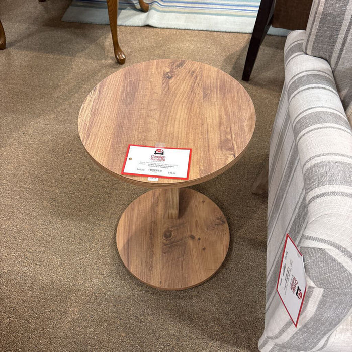 Round Angled Pedestal End Table(LS)