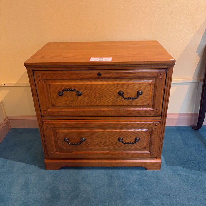 Oak 2-Drawer File Cabinet(BHA)