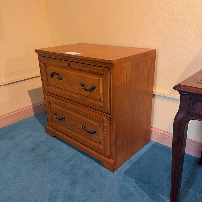 Oak 2-Drawer File Cabinet(BHA)
