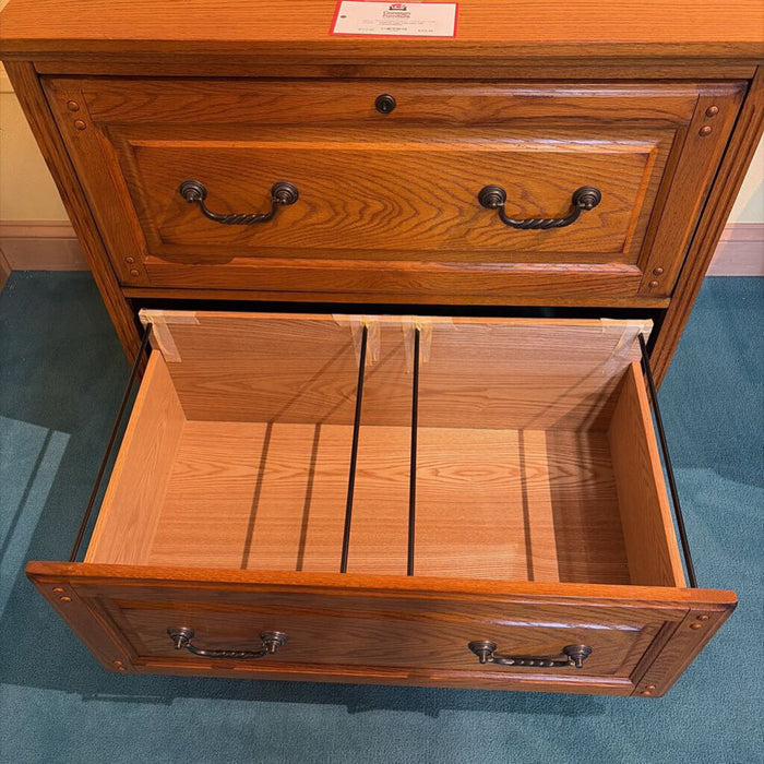 Oak 2-Drawer File Cabinet(BHA)