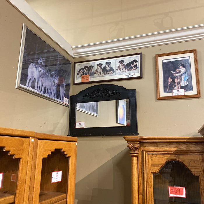 Black Rustic Wall Mirror(SK)