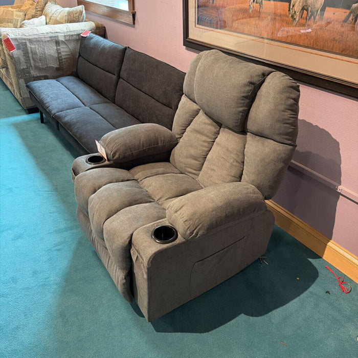 Grey Manual Recliner/Massager(BTK)